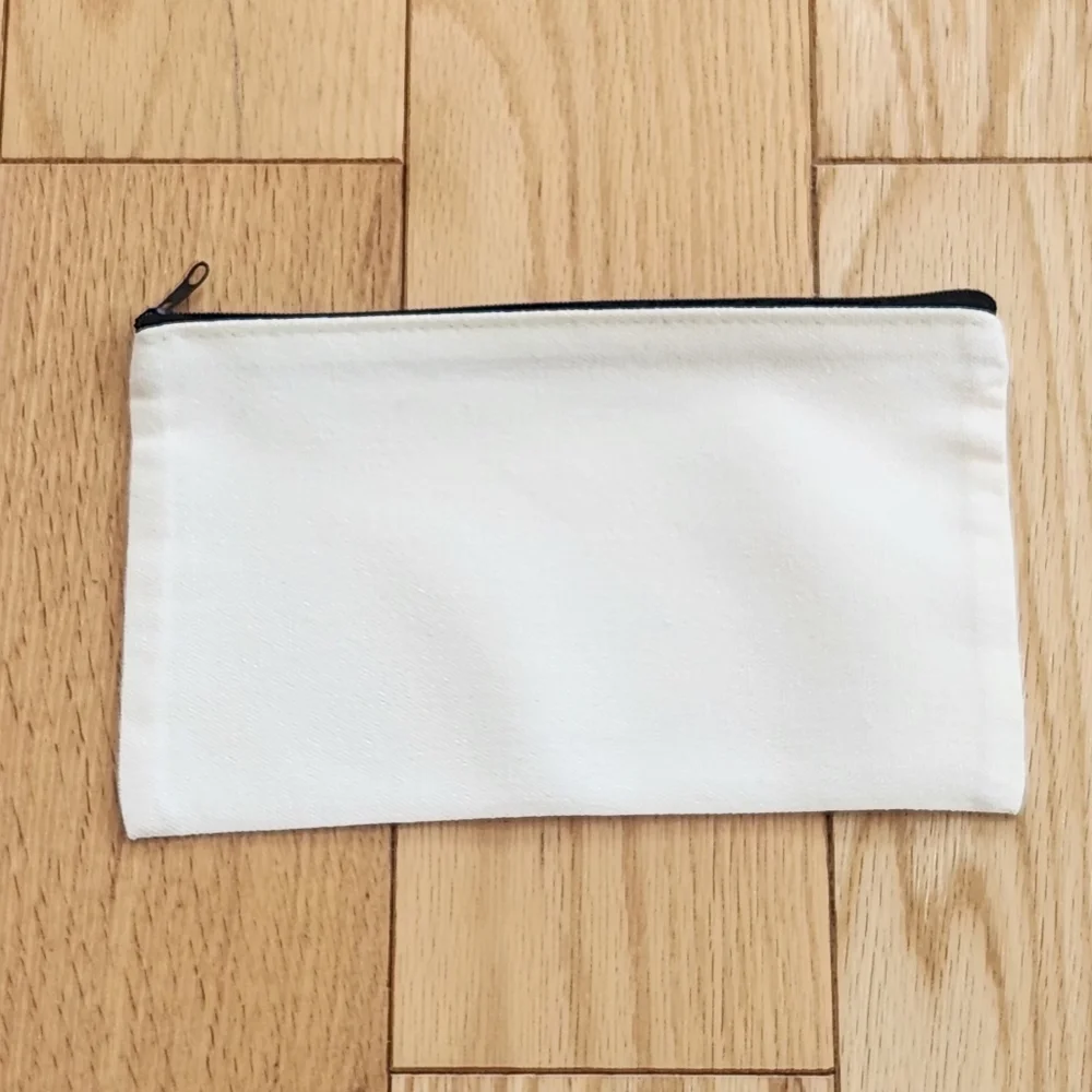 Initial D Floral Letter Organizing Zippered Pouch Or A Makeup Pouch